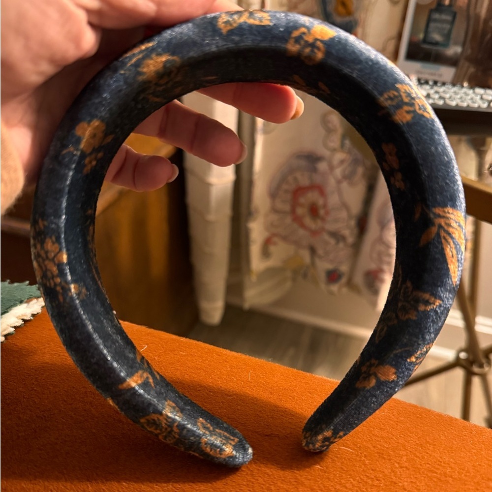 💙💛Floral Patterned Padded Headband - Picture 3 of 4